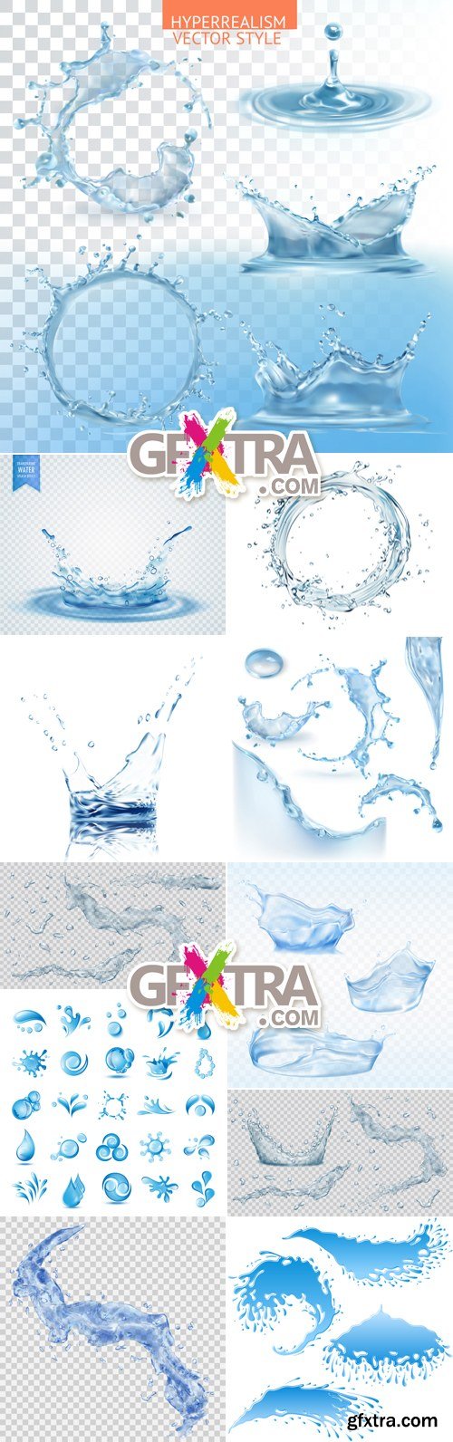 Water Splashes Vector 5