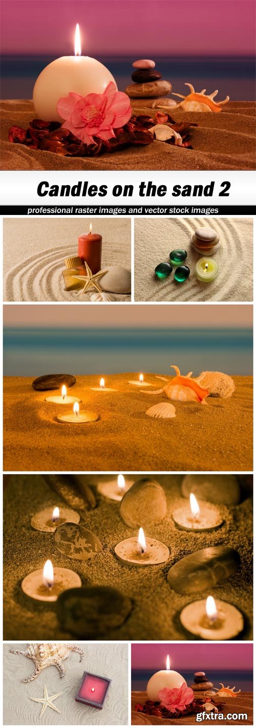 Candles on the sand 2 - 6 UHQ JPEG