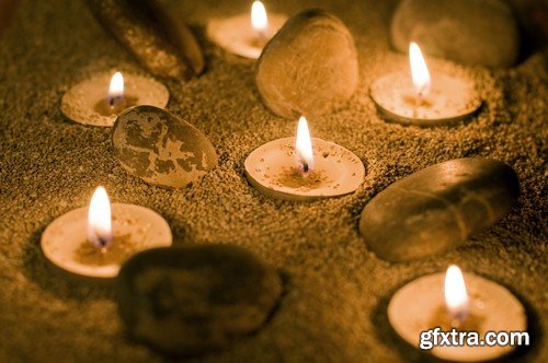 Candles on the sand 2 - 6 UHQ JPEG