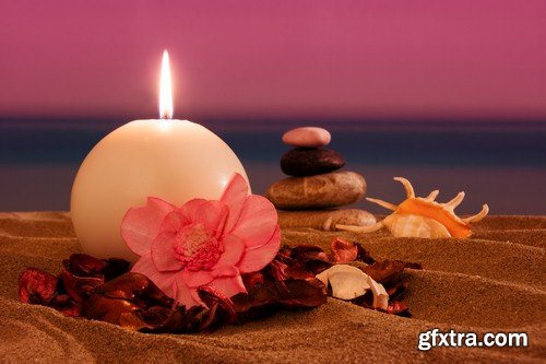 Candles on the sand 2 - 6 UHQ JPEG