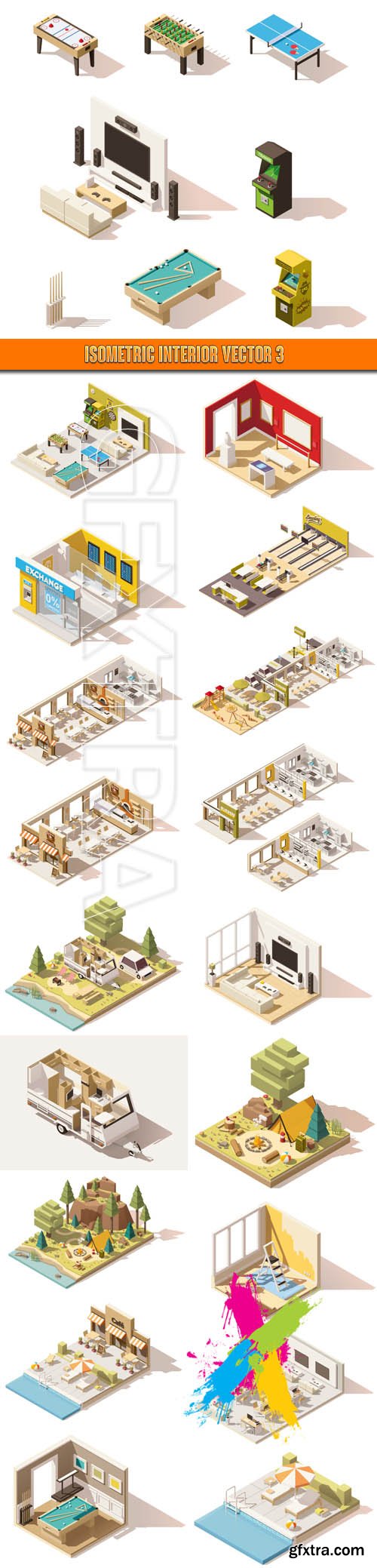 Isometric interior vector 3