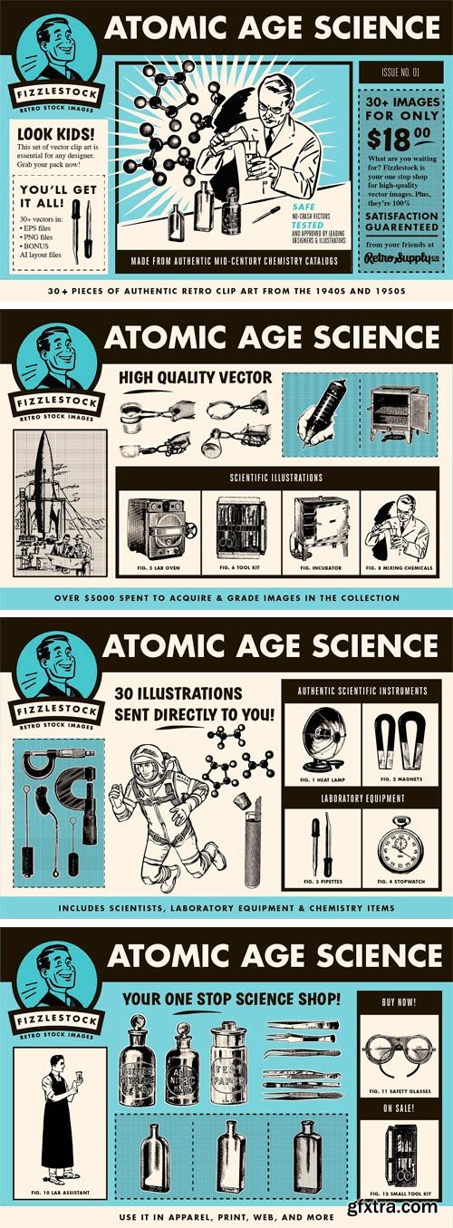 CM 1361456 - Atomic Age Science | Clip Art 2