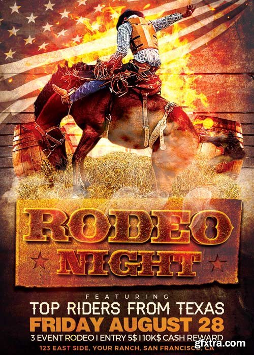 Rodeo Night V12 Flyer Template