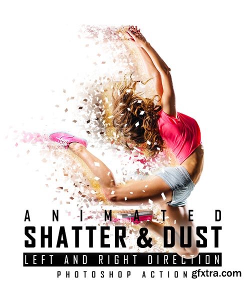 GraphicRiver - Animated Shatter And Dust Photoshop Action - 19731726