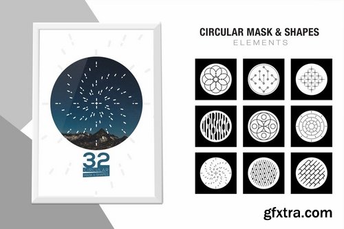 32 Vector Circular Mask - Shapes