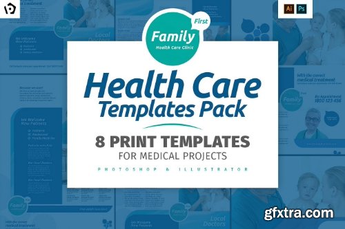 CreativeMarket Health Care Brochure Template Pack 770165