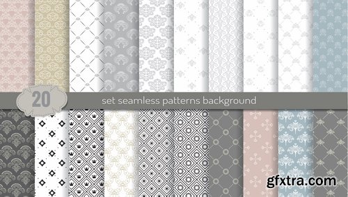 Collection pattern wallpaper sample calligraphic drawing frame vector image 7-25 EPS