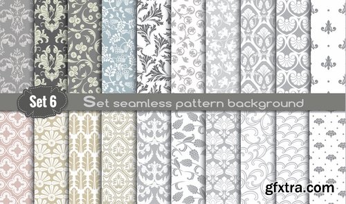 Collection pattern wallpaper sample calligraphic drawing frame vector image 7-25 EPS