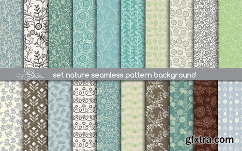 Collection pattern wallpaper sample calligraphic drawing frame vector image 7-25 EPS