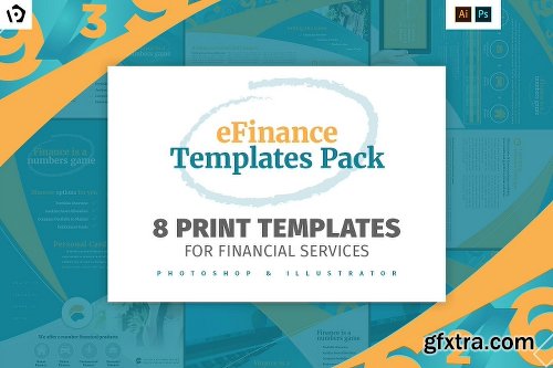 CreativeMarket eFinance Brochure Template Pack 773250