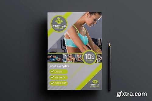 CreativeMarket Female Fitness Templates Pack 821645