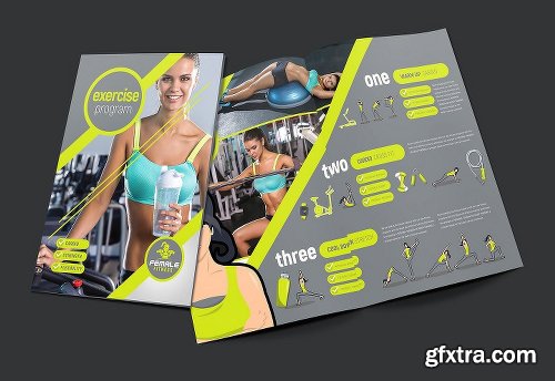 CreativeMarket Female Fitness Templates Pack 821645