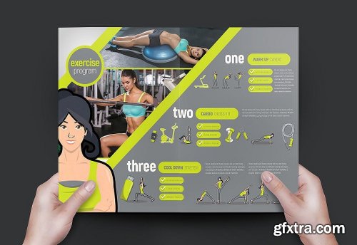 CreativeMarket Female Fitness Templates Pack 821645