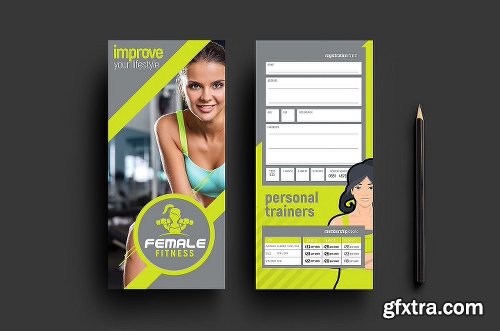 CreativeMarket Female Fitness Templates Pack 821645