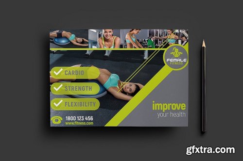 CreativeMarket Female Fitness Templates Pack 821645