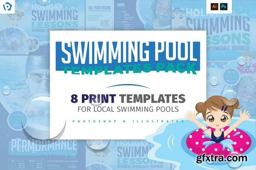 CreativeMarket Swimming Pool Templates Pack 1189087