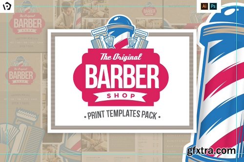 CreativeMarket Barber's Shop Templates Pack 1192193