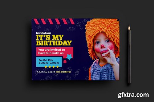 CreativeMarket Kid's Party Templates Pack 1194876