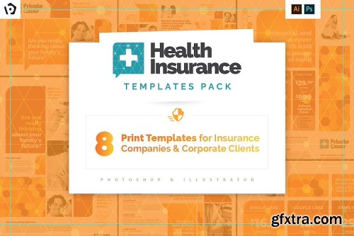 CreativeMarket Health Insurance Templates Pack 1198482