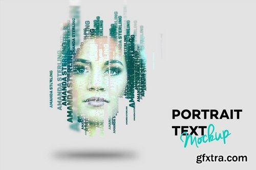 Text Portrait Mockup