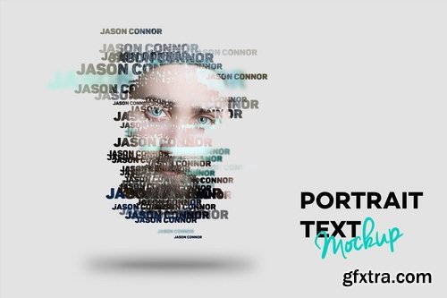 Text Portrait Mockup