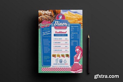 CreativeMarket American Diner Menu Templates Pack 1200238