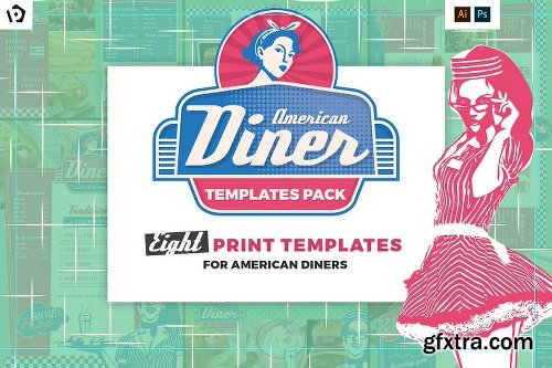 CreativeMarket American Diner Menu Templates Pack 1200238