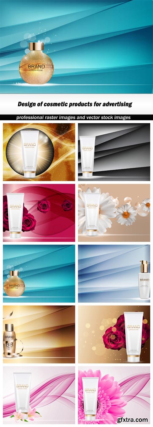 Design of cosmetic products for advertising - 10 EPS