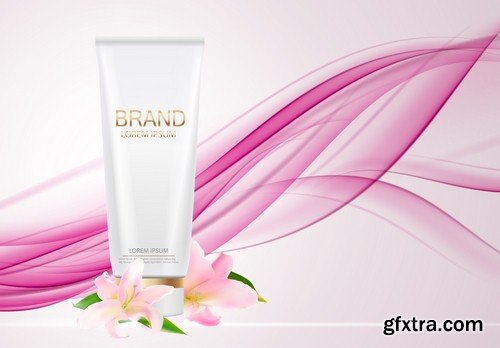 Design of cosmetic products for advertising - 10 EPS