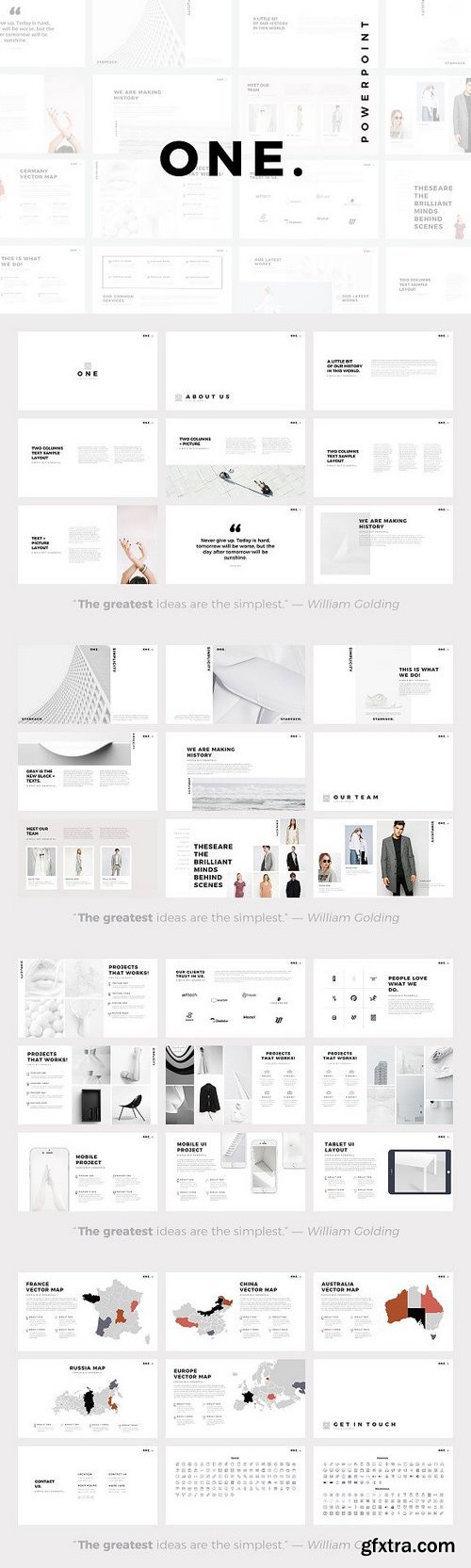 CM - ONE. Minimal PowerPoint Template 1180156