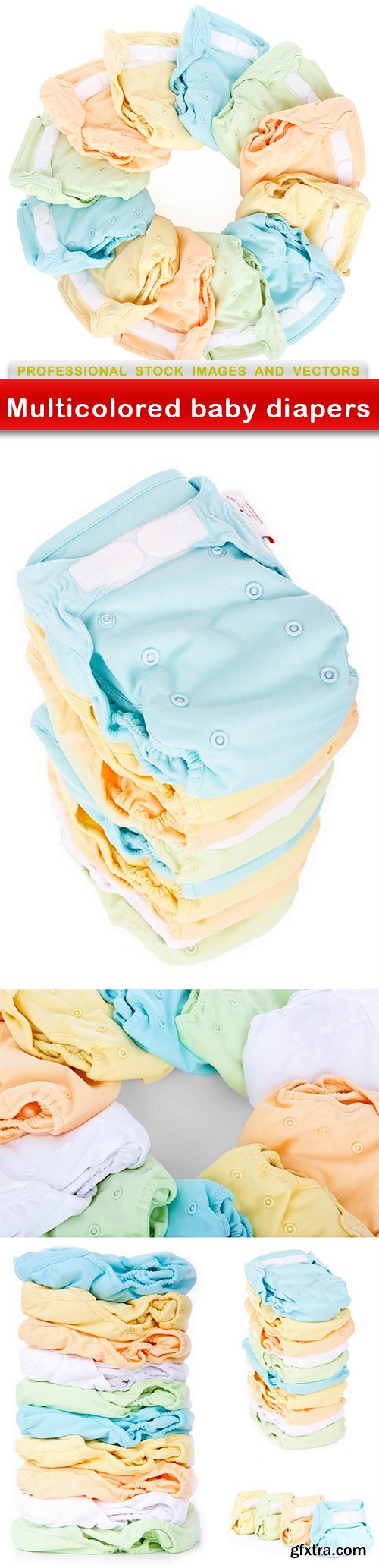 Multicolored baby diapers - 6 UHQ JPEG