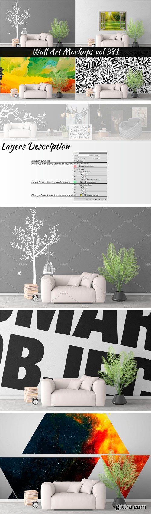 CM 1381779 - Wall Mockup - Sticker Mockup Vol 371