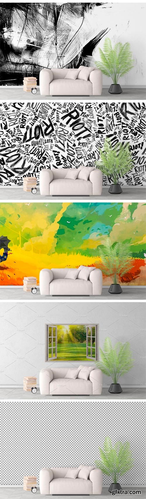 CM 1381779 - Wall Mockup - Sticker Mockup Vol 371