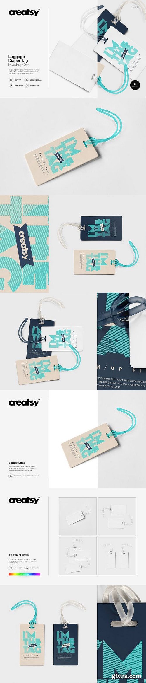 CM - Luggage Diaper Tag Mockup Set 1196830