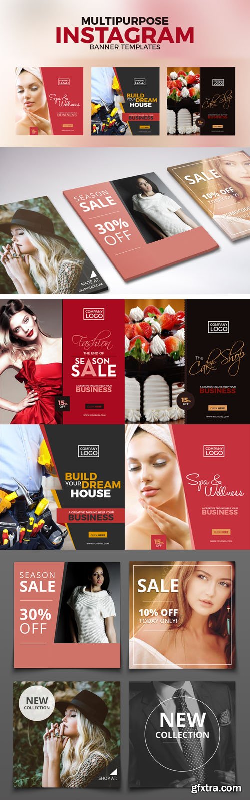 8 Multipurpose PSD Banners Templates