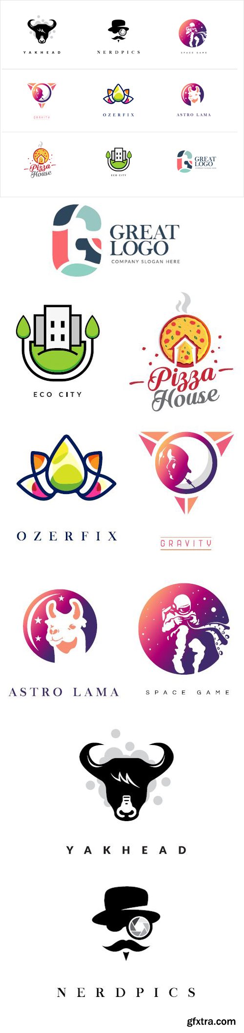 9 Multipurpose Logo Design Templates in Vector