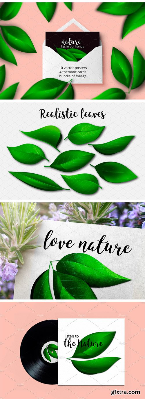 CM 1382028 - EARTH DAY Foliage Vector Set