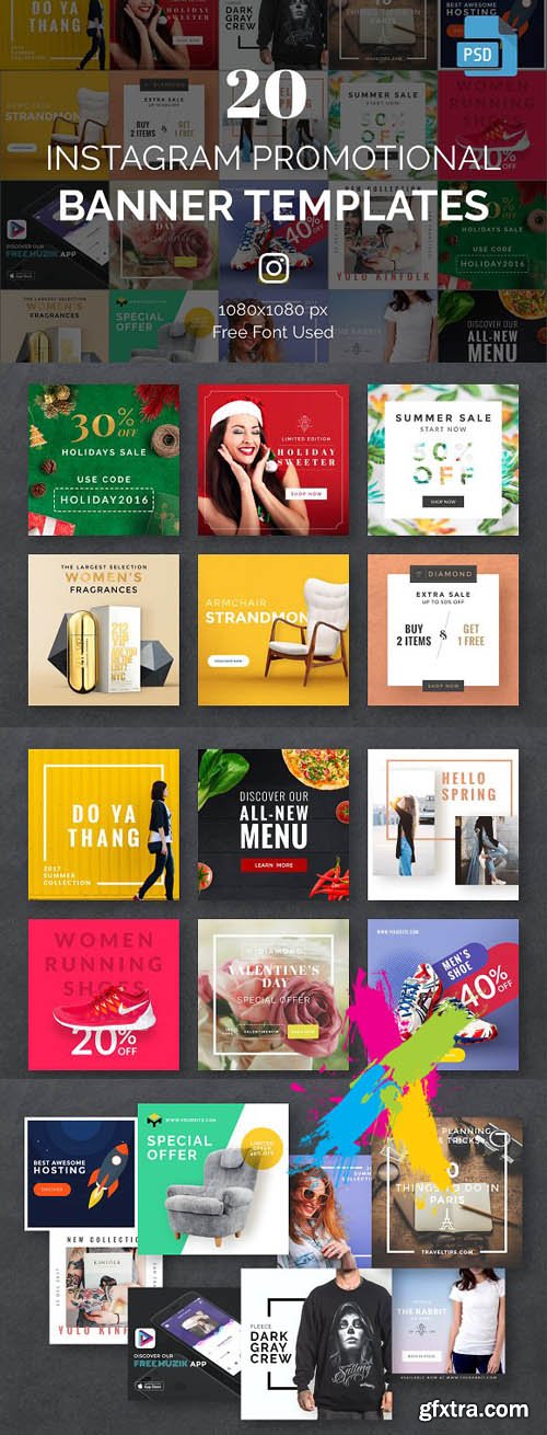 CM - 20 Instagram Banner Templates 1444702