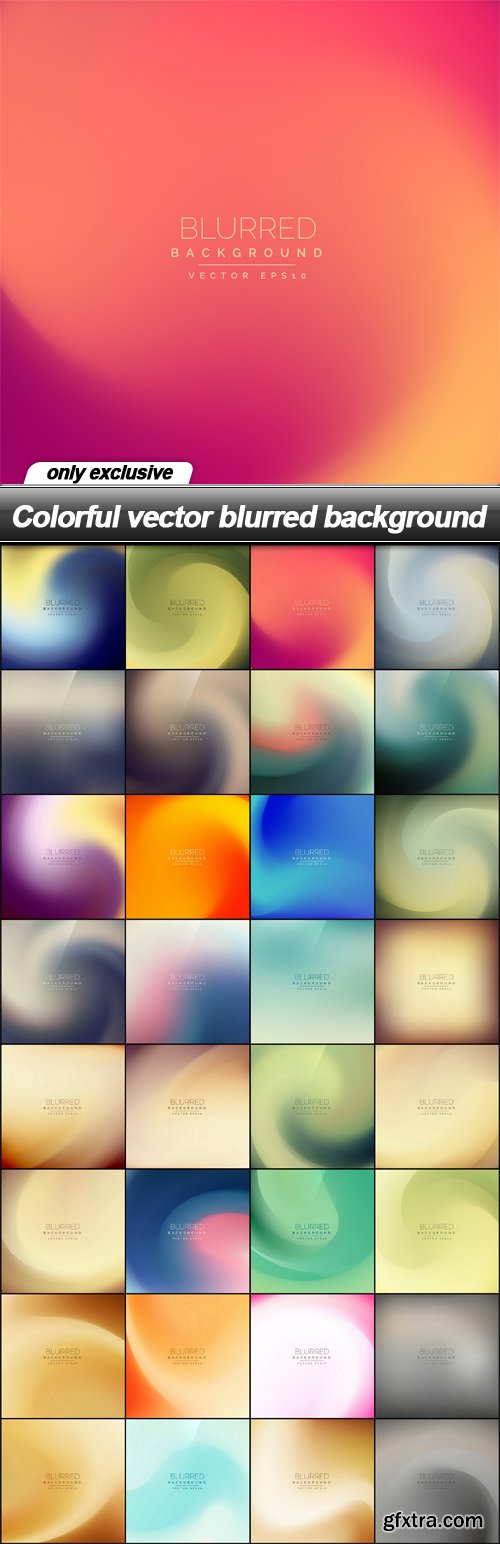 Colorful vector blurred background - 32 EPS