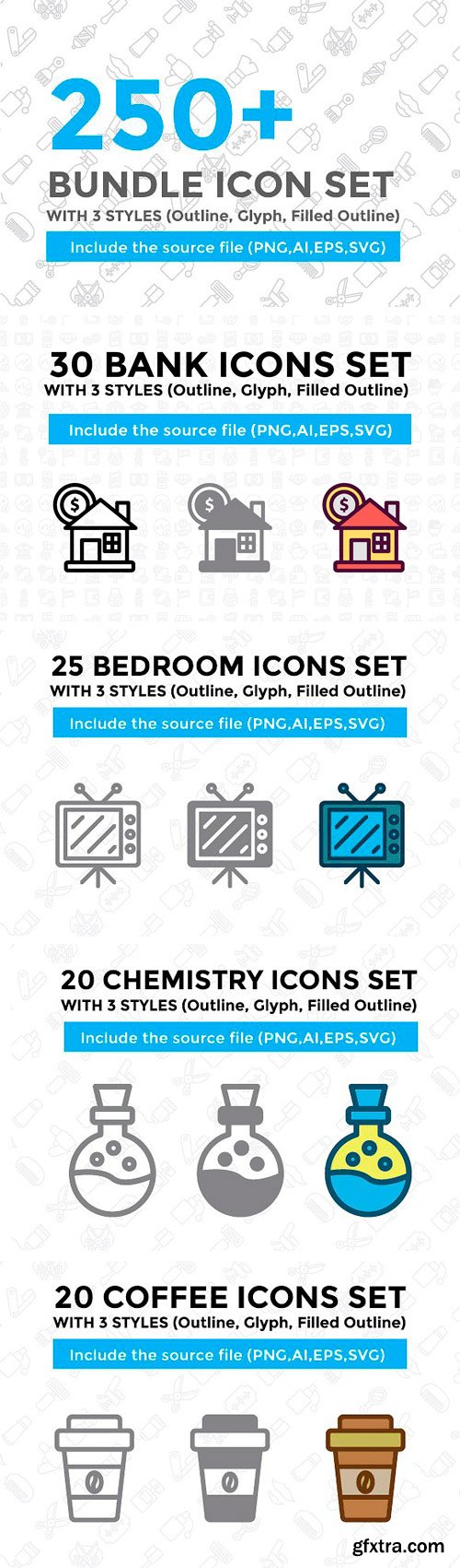 CM 1359864 - 250+ Bundle Icon set