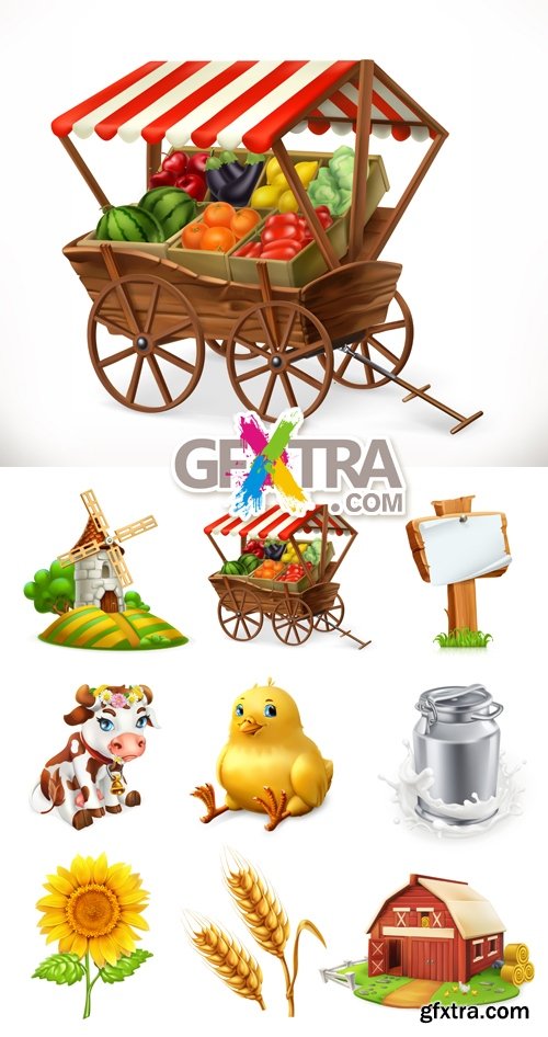 Farm Icons Vector