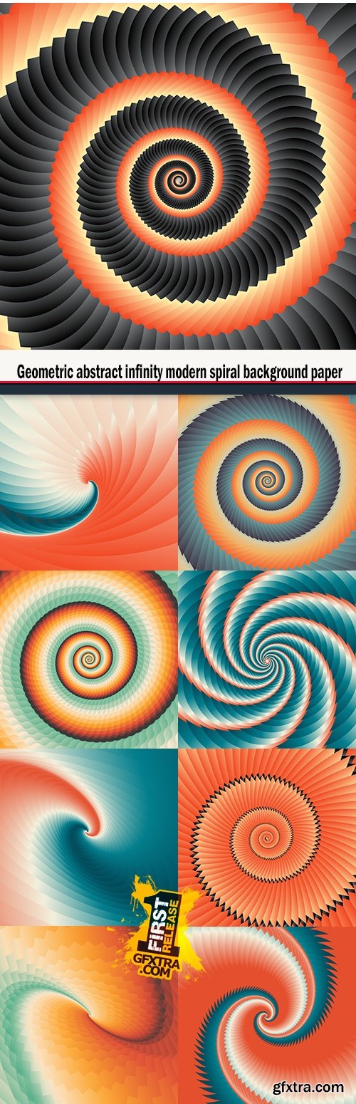 Geometric abstract infinity modern spiral background paper