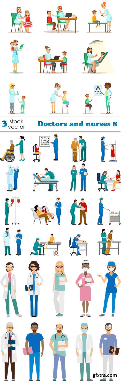 Vectors - Doctors and nurses 8