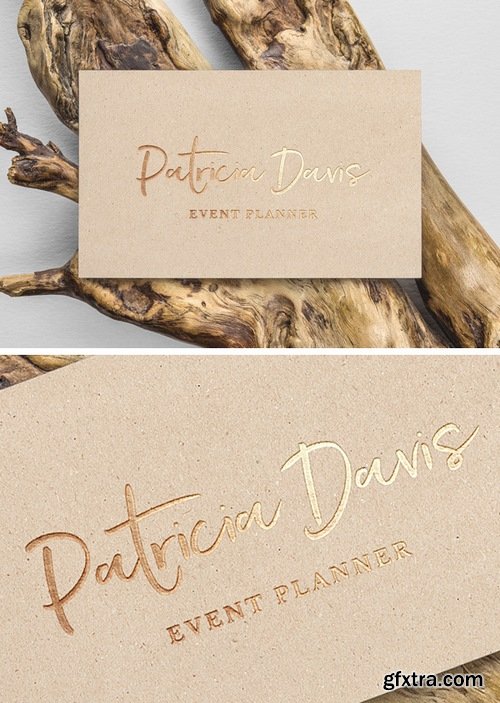 Gold Foil B-Card MockUp