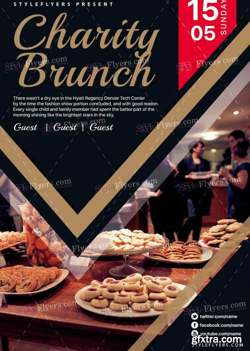 Charity Brunch V19 PSD Flyer Template