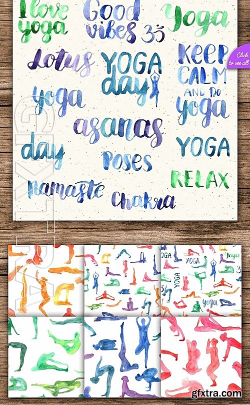 CM - Watercolor Yoga Asanas 1388185