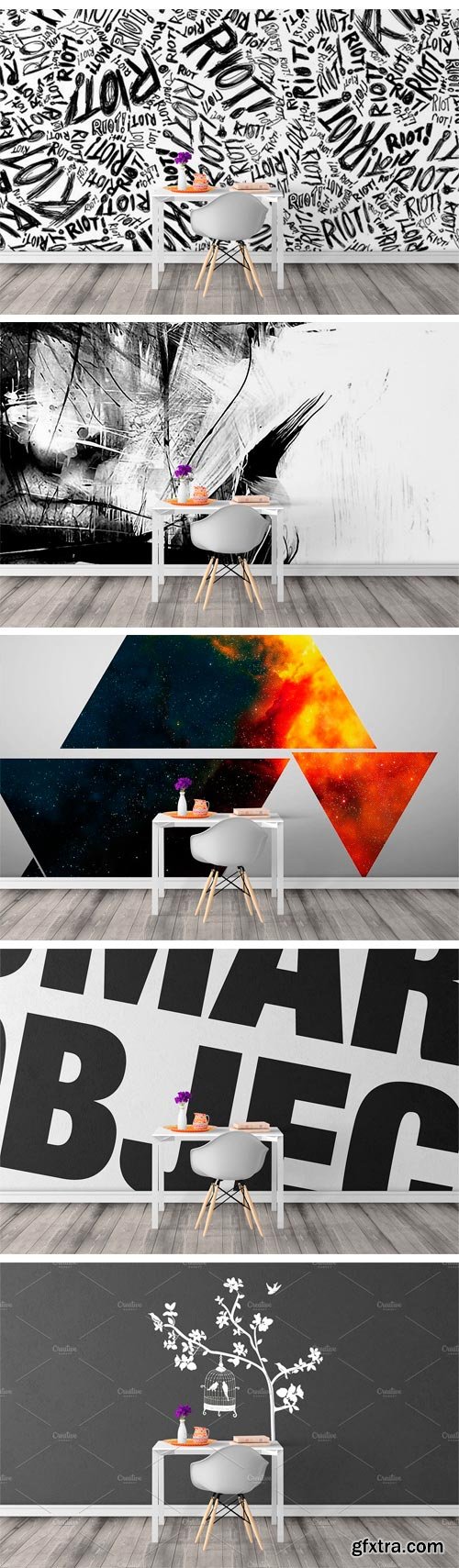 CM 1381780 - Wall Mockup - Sticker Mockup Vol 372