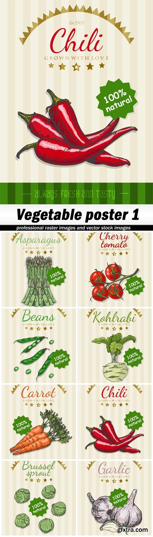 Vegetable poster 1 - 8 EPS