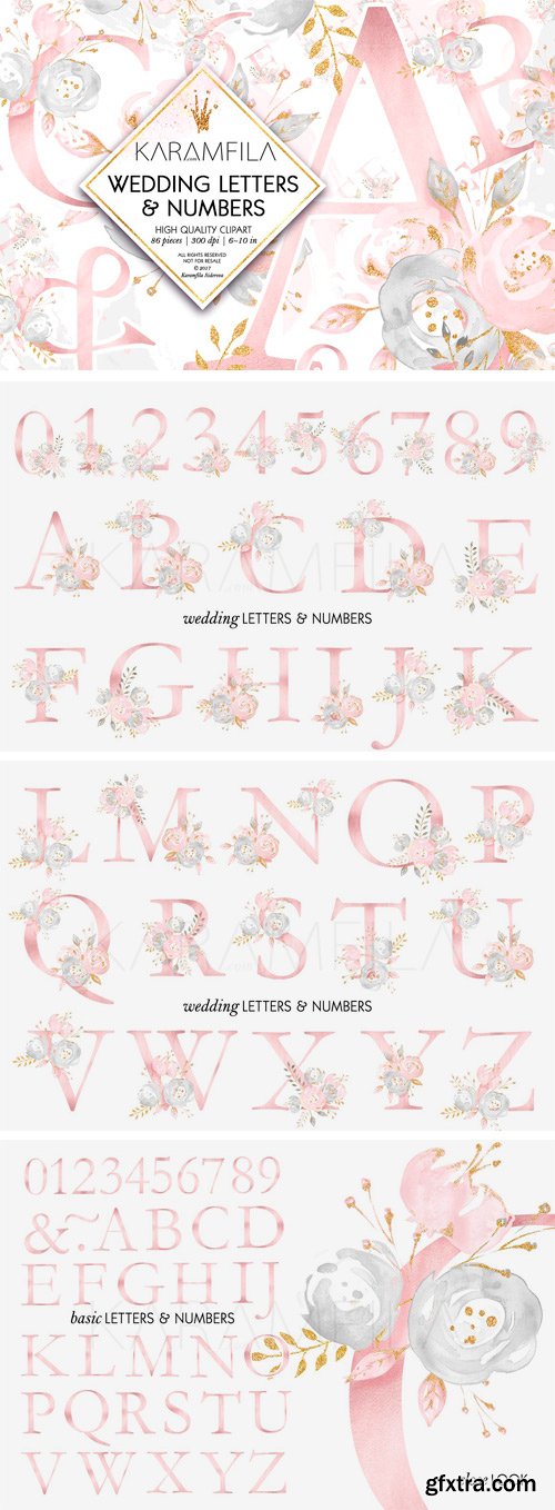 CM 1408539 - Wedding Alphabet Clipart