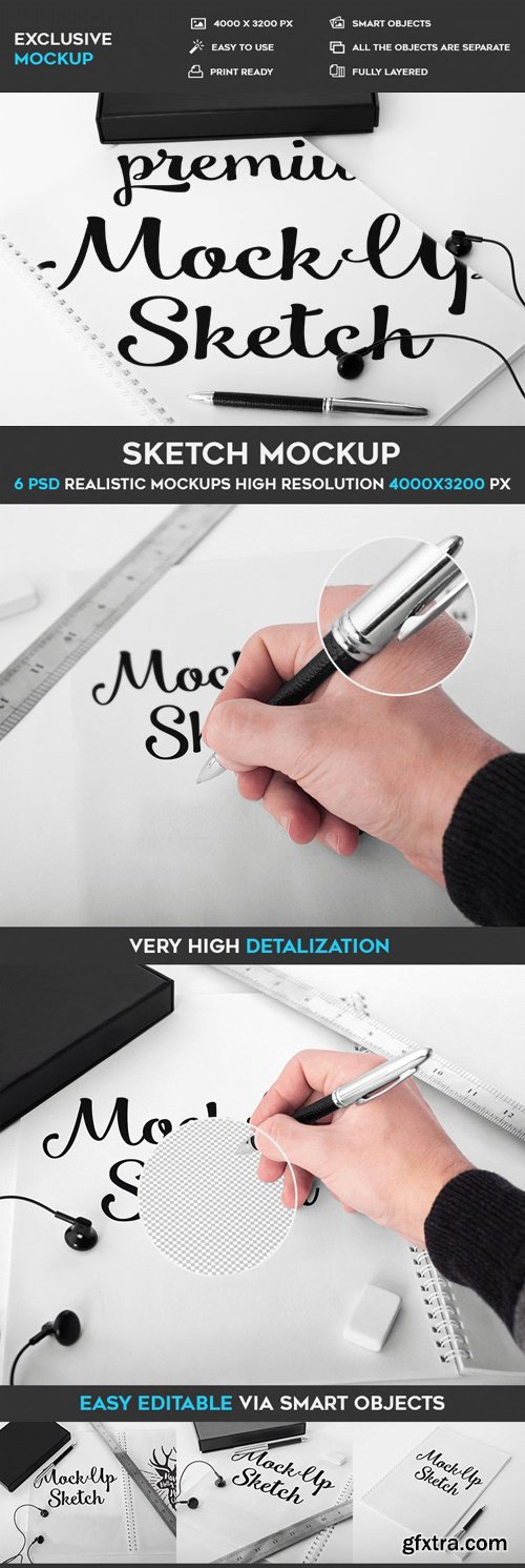 Sketch - 6 PSD Mockups